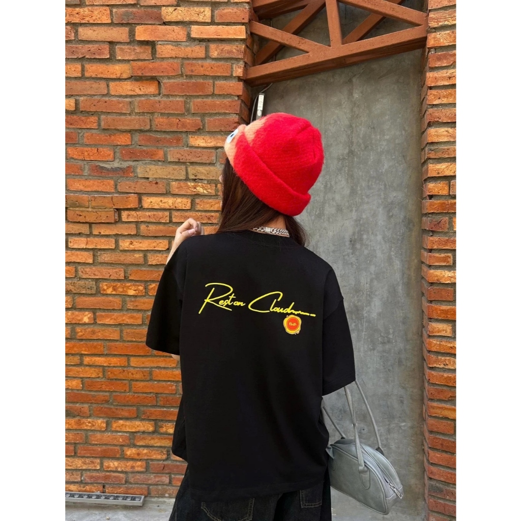 [Peinn] Áo thun boxy CLOUDZY local brand in chữ ký 100% cotton 250GSM dày dặn áo phông  streetwear  unisex nam nữ REST