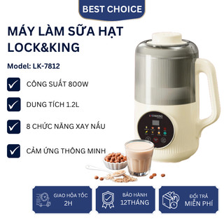 Máy nấu sữa hạt Lock&King LK-7812 đa chức năng xay nấu dung tích 1.75L xay hạt, sinh tố, nấu cháo