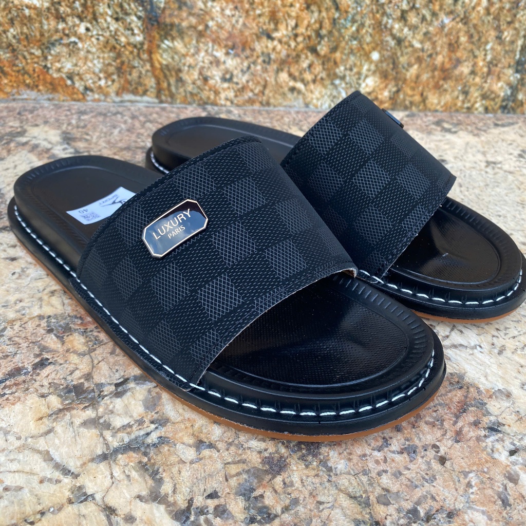 Dép Nam, Dép Da Nam Cao Cấp, Đế Kép Hai Lớp Khâu Chắc Bền Đẹp Êm Chân Chống Trơn, Dép Nam Trẻ Trung, Size 37-44