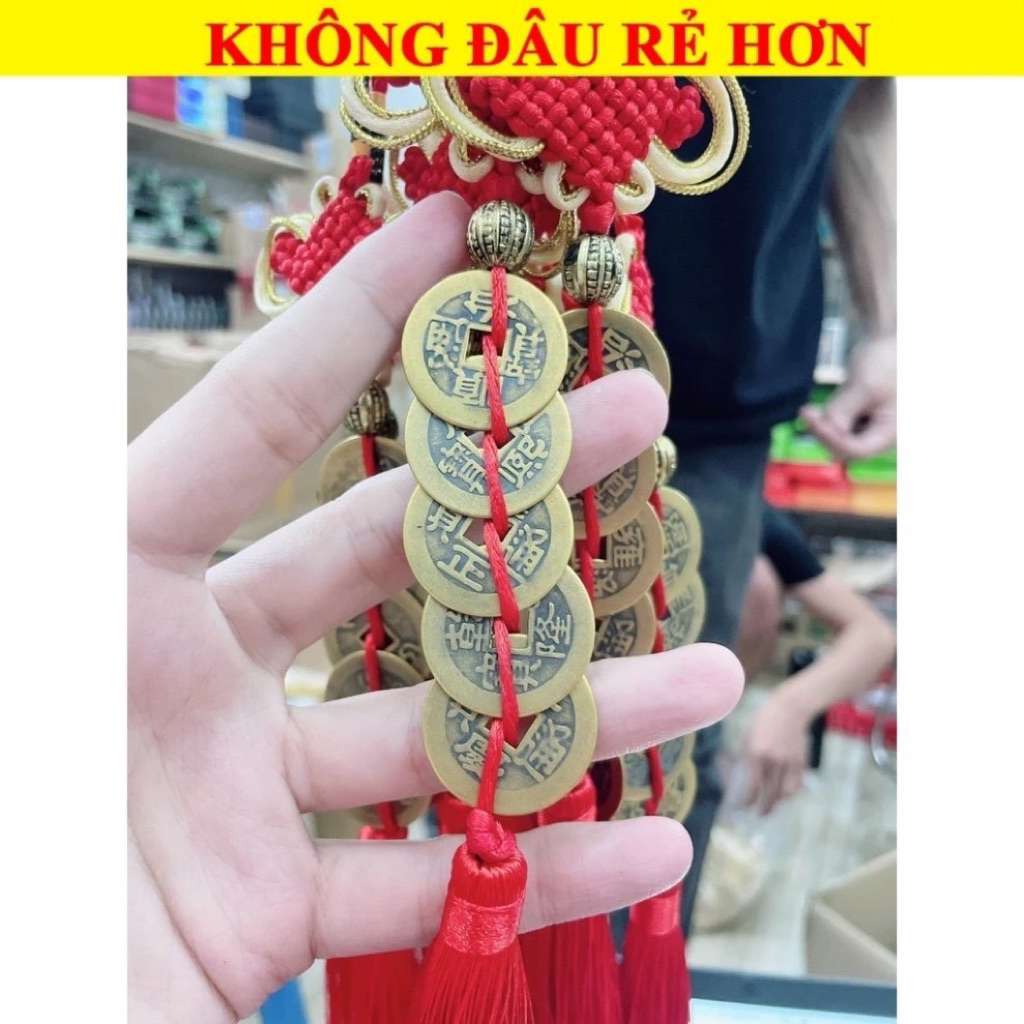 <Sẵn Hàng> Dây đồng xu ngũ đế, dây đồng xu phong thủy chiêu tài lộc may mắn