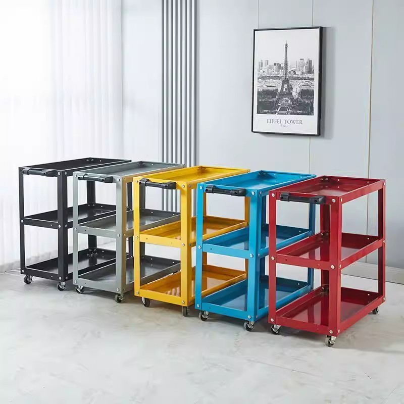 Bộ kệ đẩy dụng cụ sửa chữa 3 tầng chuyên dụng có bánh xe Cấp Kệ đựng đồ đa năng tiện lợi tải trọng 150kg