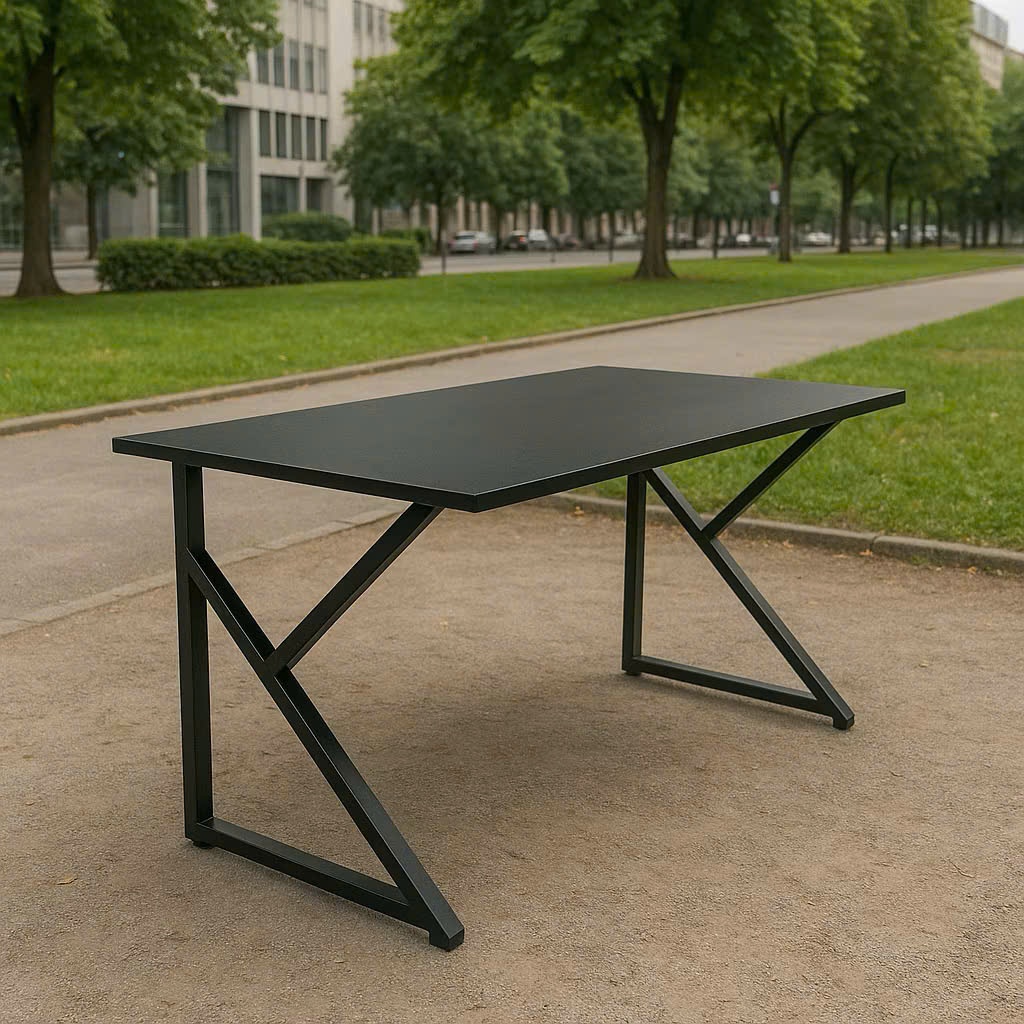 Bàn Chân K Cao Cấp, Bàn Học Bàn Làm Việc Khung Sắt Chắc Chắn, Mặt Gỗ MDF 15 LI Chống Trầy