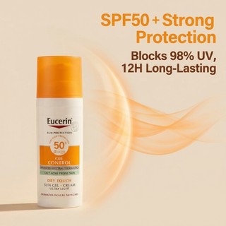 Kem chống nắng kiểm soát dầu Eucerin Oil Control Dry Touch Sun Gel-Creme SPF50+ Chống thấm nước