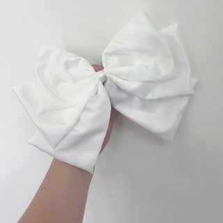 Kẹp tóc nữ bản to 26cm màu trắng tinh cho các nàng chụp ảnh, kỷ yếu, cô dâu Y152P3