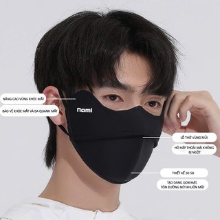 Khẩu Trang Vải UV 2 Lớp Cocoon You 3D Fit Chống Nắng UPF50+ Thoáng Khí Co Giãn Mềm Mịn Unisex