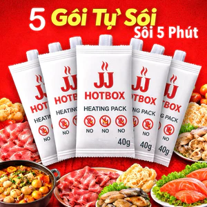 5 Gói tự sôi 40g(nấu mì , hâm cơm) dự phòng khẩn cấp , sinh viên , học sinh , văn phòng