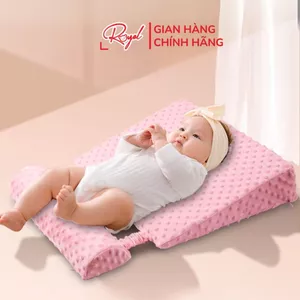 Gối Chống Trào Ngược Cho Bé Royal Thiết Kế Tam Giác Chống Võng Lưng Chuẩn Y Khoa Giảm Nôn Trớ Bé Ngon Giấc