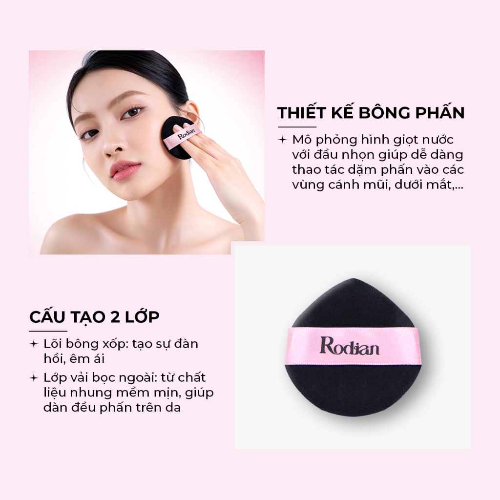 Phấn Nén Kiềm Dầu Rodian Smooth Pure Matte Powder 24h - Phấn Phủ Trang Điểm Mềm Mại Lâu Trôi 13gr