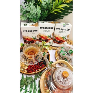 Combo 3 Hộp Trà Gạo Lứt 8 Vị Thảo Mộc giúp giảm ky giữ dáng (Hộp 20 gói )