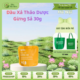 Dầu Gội, Dầu Xả Thảo Dược Gừng Sả 30g Ngăn Tóc Bết Dầu Nhà Mộc Nhiên.