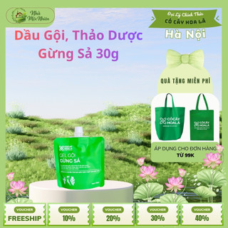Dầu Gội, Dầu Xả Thảo Dược Gừng Sả 30g Ngăn Tóc Bết Dầu Nhà Mộc Nhiên.