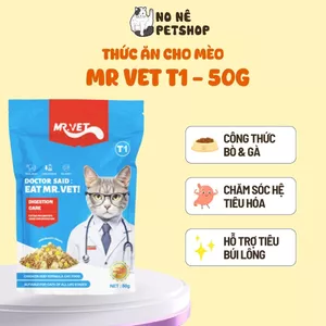 Hạt Cho Mèo MRVET T1 Holistic Gói Dùng Thử 50G Với 30% Protein Dùng Cho Mèo