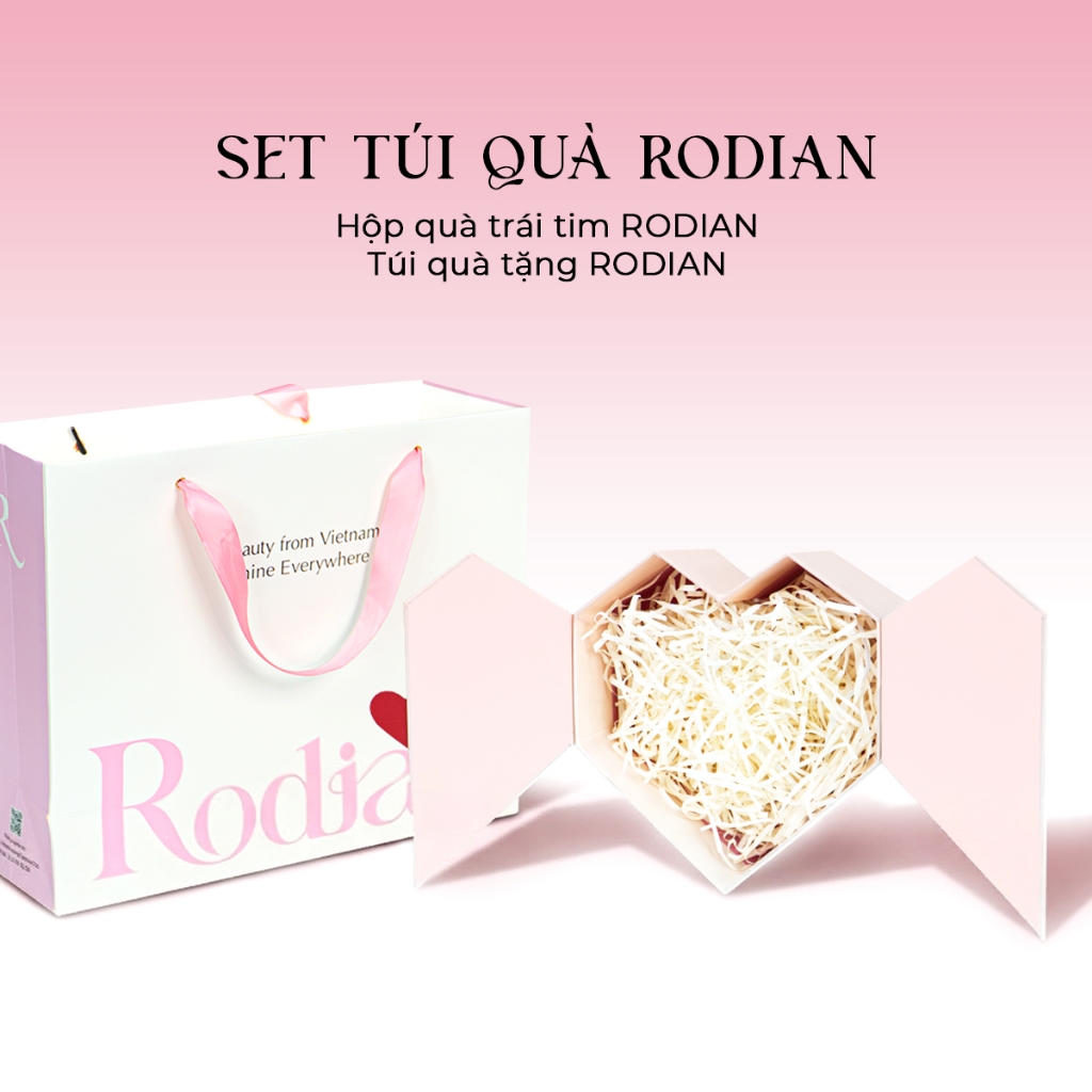 Hộp quà trái tim mix combo và Túi quà tặng Rodian