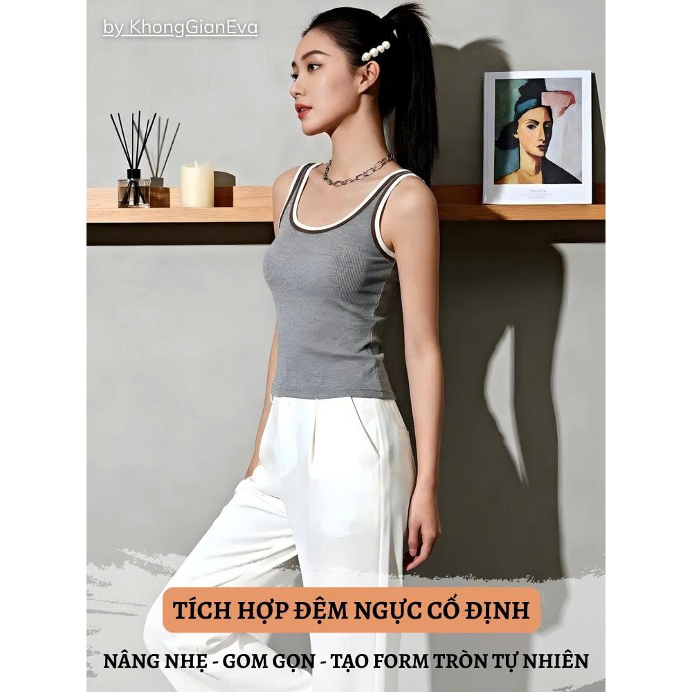 Áo Tank Top Nữ Vải Modal Kháng Khuẩn Form Ôm Nhẹ Siết Eo Đạt Chuẩn TENCEL Phù Hợp Chơi Thể Thao 8008