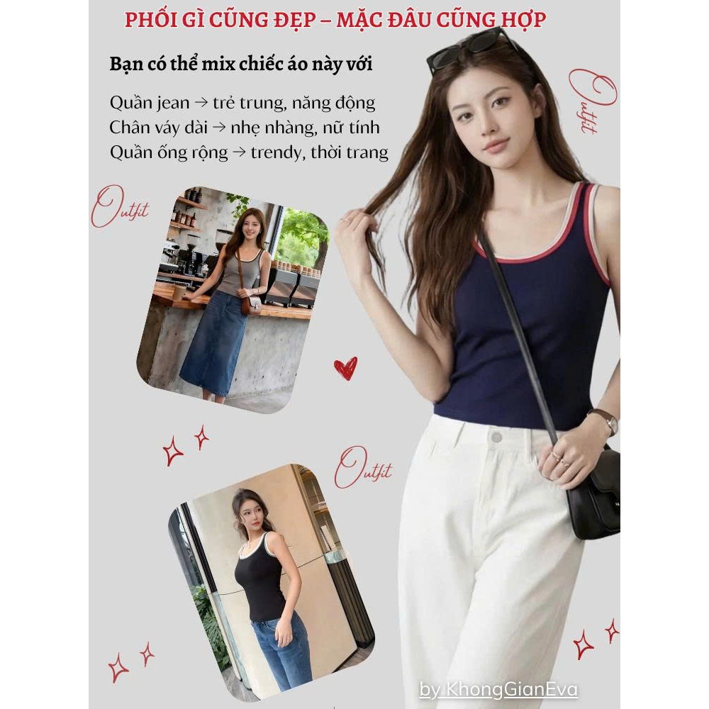 Áo Ba Lỗ Nữ Có Sẵn Mút Ngực, Áo Tank Top Nữ Chất Liệu Tencel Ôm Body Phong Cách Thể Thao 8008