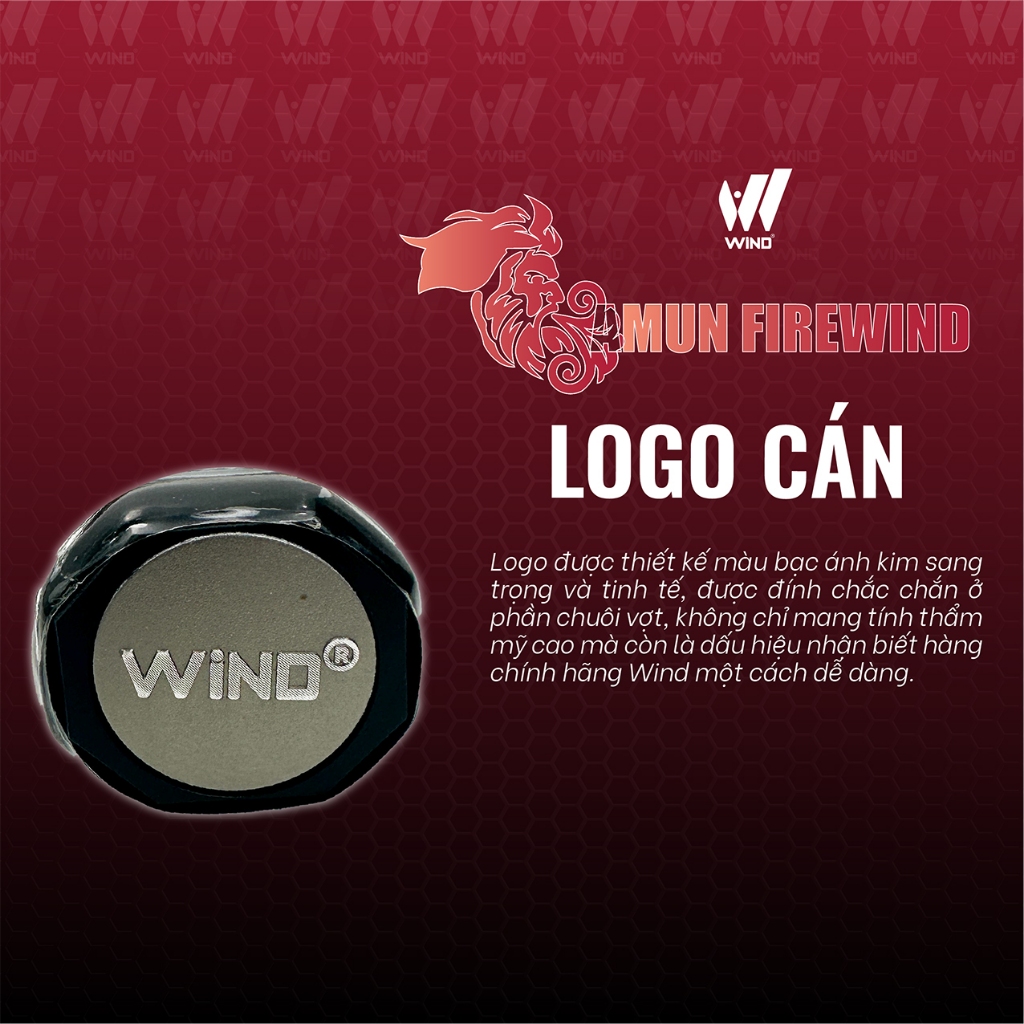 Vợt Pickleball WIND FIRE Chính Hãng - Full Carbon 18K Check NFC - Lõi Aramid Trợ Lực Mạnh, Kiểm Soát Tốt, Chuẩn Thi Đấu
