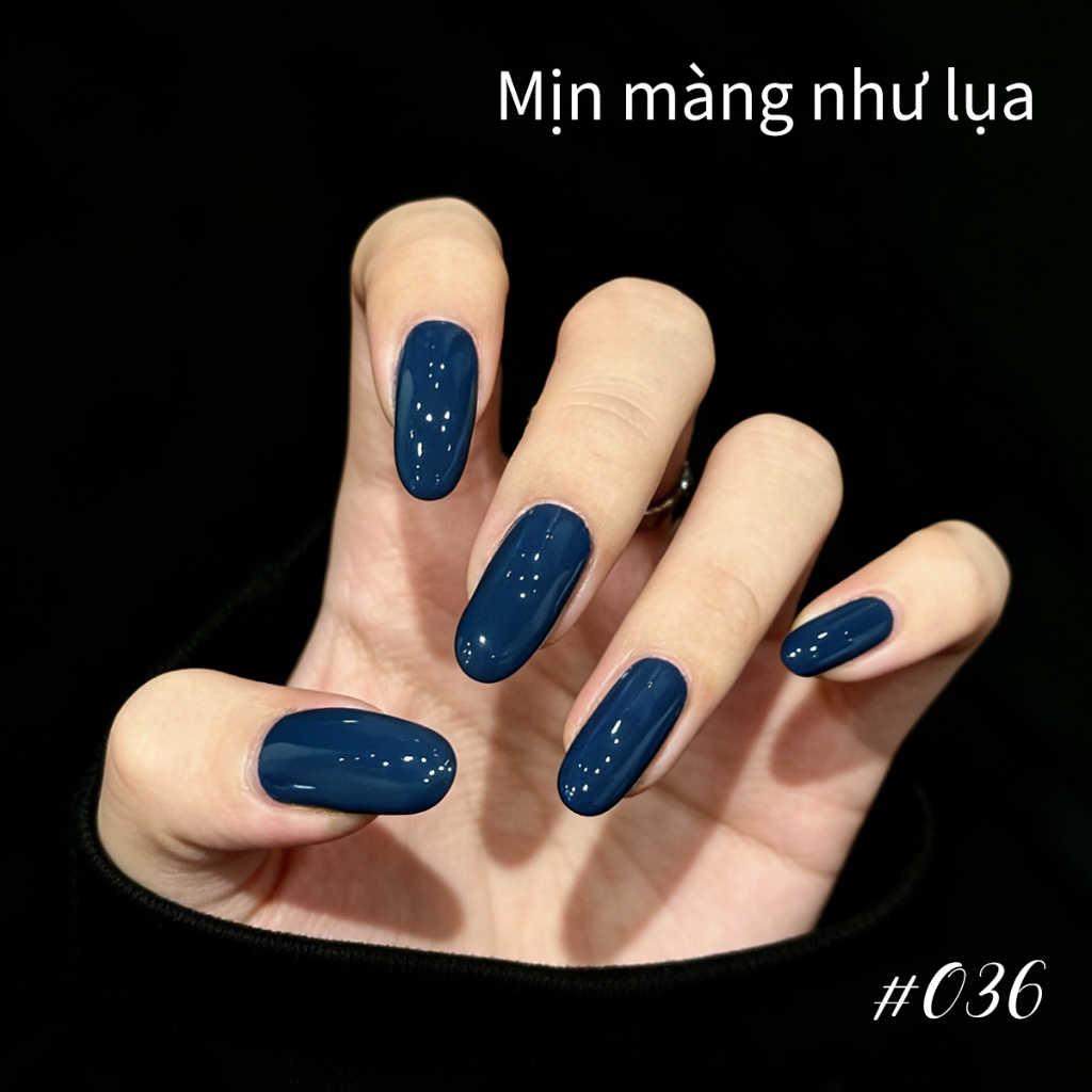 XEIJAYI 10ml - Sơn móng tay dạng gel màu xanh đậm, phù hợp với tông da vàng và tối màu.