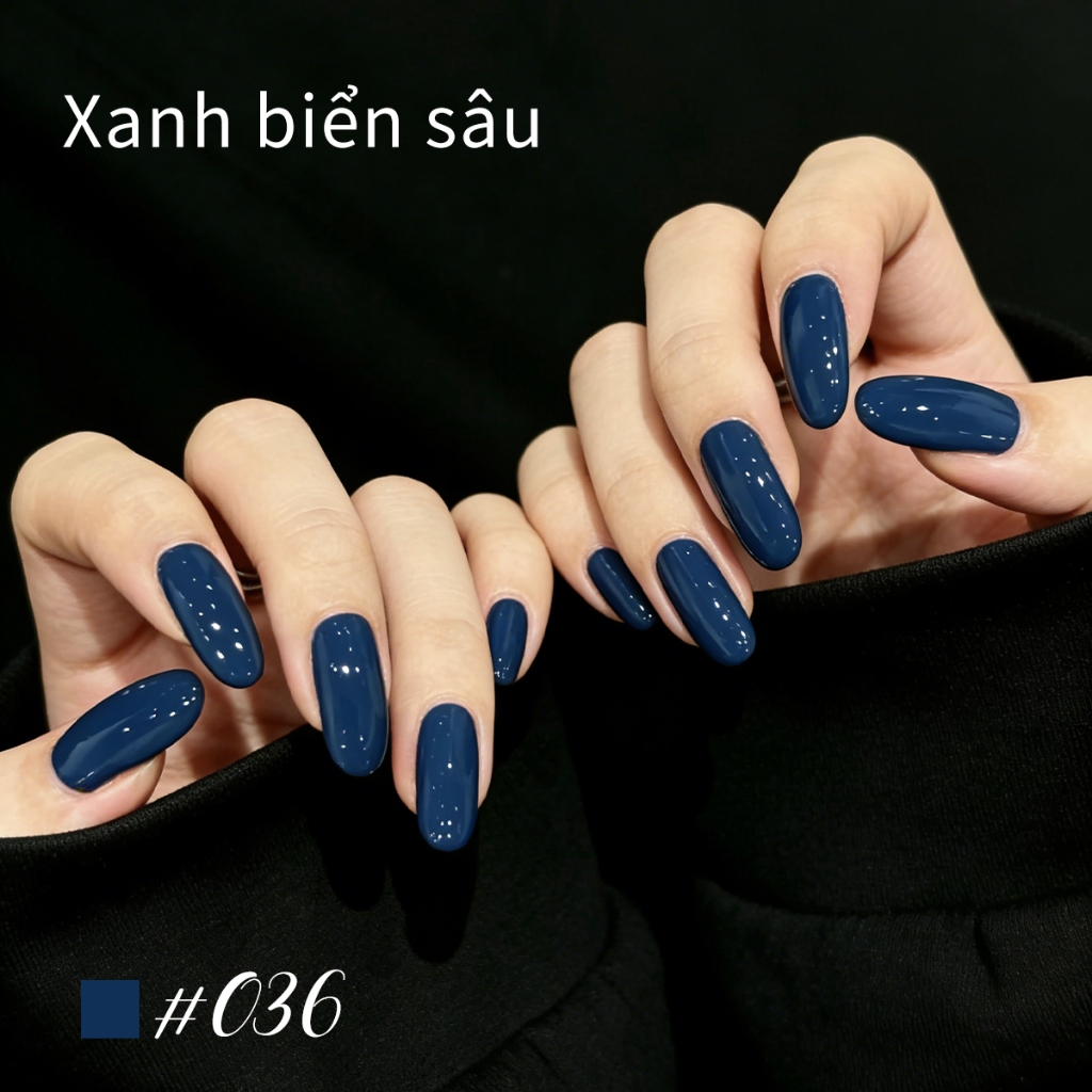 XEIJAYI 10ml - Sơn móng tay dạng gel màu xanh đậm, phù hợp với tông da vàng và tối màu.