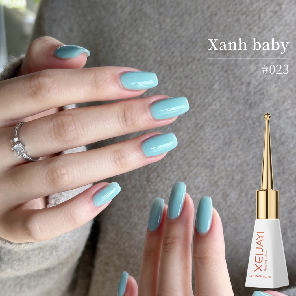 XEIJAYI 10ml — Sơn móng tay dạng gel màu xanh dương thời thượng, tươi mát cho mùa hè.