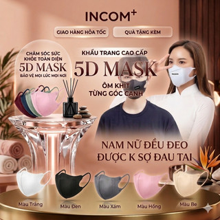 100 Cái Khẩu Trang InCom 5D Có 3 Lớp Khán Khuẩn - có Chọn Màu