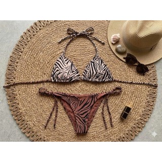 Bikini nữ 2 mảnh họa tiết zebra đi biển sexy quyến rũ hàng xuất dư cao cấp