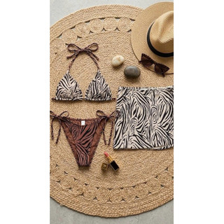 Bikini nữ 2 mảnh họa tiết zebra đi biển sexy quyến rũ hàng xuất dư cao cấp