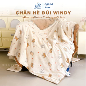 Chăn hè chần bông Cotton Đũi Windy M2T BEDDING kích thước 2mx2m3- Mềm mại, Mịn màng dùng 4 mùa