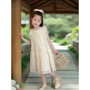 💯Best seller💯 Đầm thêu tay tiên bé gái 10–40kg dáng xoè vintage phong cách Hàn Quốc – Vải thêu mềm, mát Sofia Candy