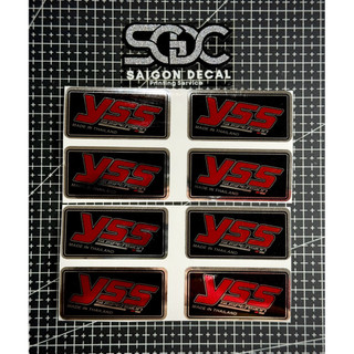 |1 Cái/Cặp| Tem Sticker Crom Ép Nhiệt - Dán Phuộc Bình Dầu YSS Suspension - Dán Bình Dầu Monosock, Bình Dầu Trên / Dưới