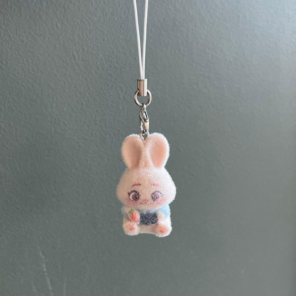 Móc Khóa Cặp Đôi Cáo & Thỏ Dễ Thương – Charm Treo Điện Thoại/Balo Phong Cách Hoạt Hình Cute