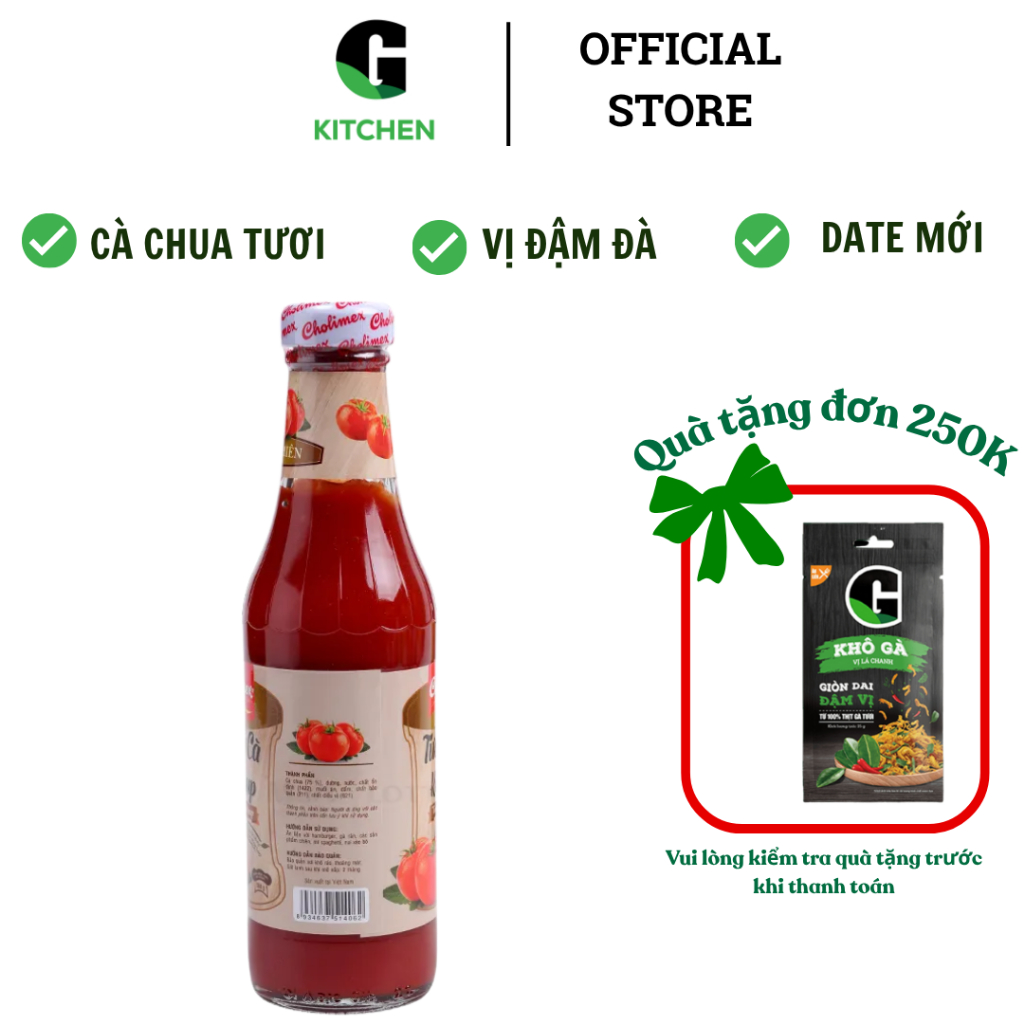 Tương cà Ketchup Cholimex G Kitchen 330g