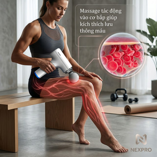 Máy massage cầm tay cao cấp , mát xa cơ vai gáy , mat xa toàn thân làm quà tặng - BẢO HÀNH 12 THÁNG