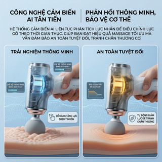 Máy massage cầm tay cao cấp , mát xa cơ vai gáy , mat xa toàn thân làm quà tặng - BẢO HÀNH 12 THÁNG
