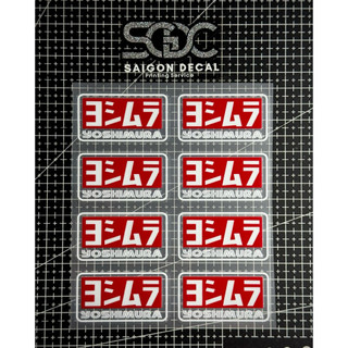 |1 Cái/Cặp| Tem Sticker Uv Dán Phuộc Bình Dầu Showa Yoshimura Đỏ Trắng Không Nền - Mẫu Mới 2026