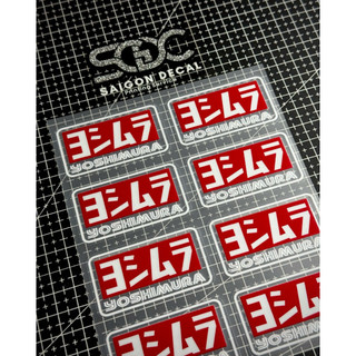 |1 Cái/Cặp| Tem Sticker Uv Dán Phuộc Bình Dầu Showa Yoshimura Đỏ Trắng Không Nền - Mẫu Mới 2026