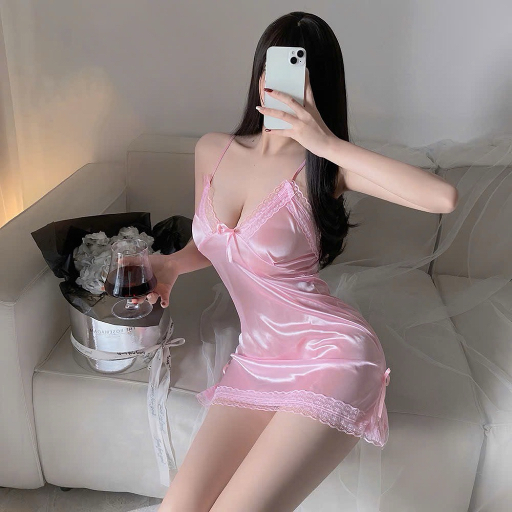 Váy Hai Dây Viền Ren Xẻ Hông Tôn Dáng Quyến Rũ 8550 [CWEAR.SEXY] | BigBuy360 - bigbuy360.vn