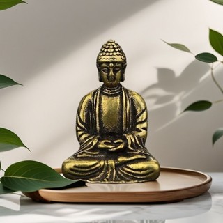 [TƯỢNG PHẬT THÍCH CA BẰNG ĐỒNG NGUYÊN CHẤT] CAO 2.7CM, DECOR, PHONG THỦY, BÌNH AN MAY MẮN