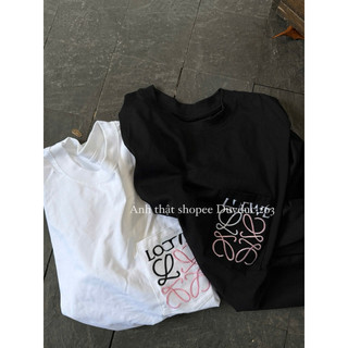 Áo thun thêu lov may túi ngực chất cotton mix màu thời trang nam nữ đồ đôi, áo phông nam nữ chất cotton thêu lov