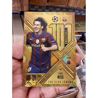 Thẻ Cầu Thủ Bóng Đá Match Attax EXTRA 2024/25 24/25 Lionel Messi 100Club 101 101 M10 Messi ( VIP )( Siêu Hiếm)