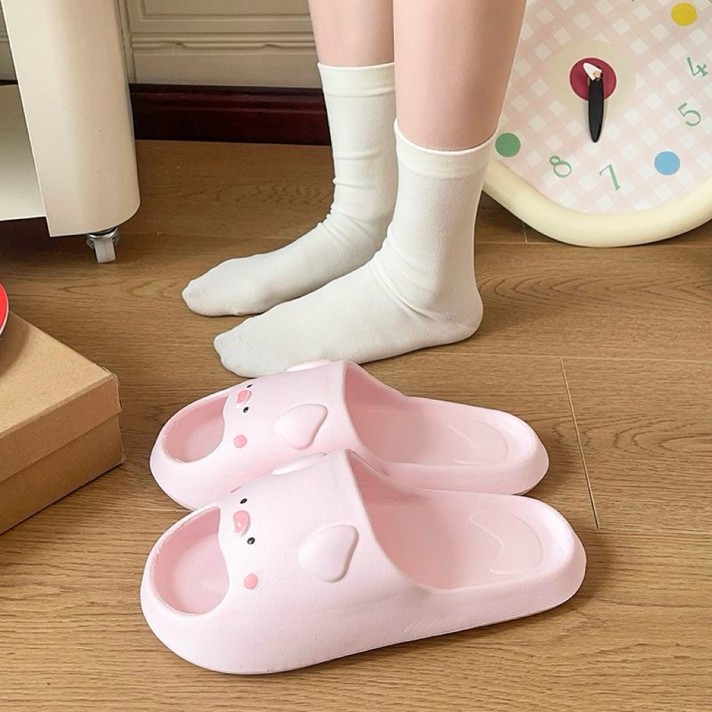 Dép Hoạt Hình 3D Heo Hồng Dễ Thương – Dép EVA Siêu Mềm Nhẹ, Chống Trơn Trượt, Đi Trong Nhà & Đi Chơi