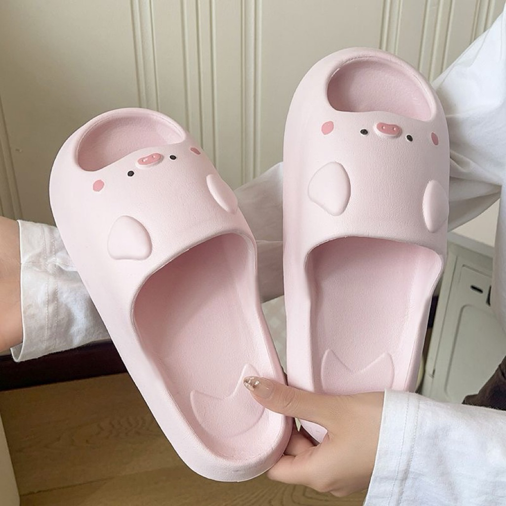 Dép Hoạt Hình 3D Heo Hồng Dễ Thương – Dép EVA Siêu Mềm Nhẹ, Chống Trơn Trượt, Đi Trong Nhà & Đi Chơi