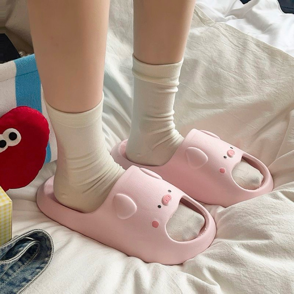 Dép Hoạt Hình 3D Heo Hồng Dễ Thương – Dép EVA Siêu Mềm Nhẹ, Chống Trơn Trượt, Đi Trong Nhà & Đi Chơi
