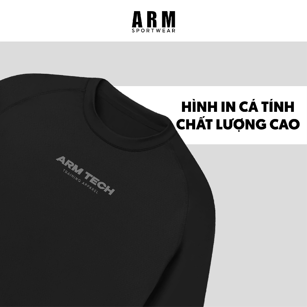 Áo Thun Thể Thao Nam ARM TECH DAILY, Áo Tập Gym Chất Liệu Co Giãn, Vận Động Thoáng Mát