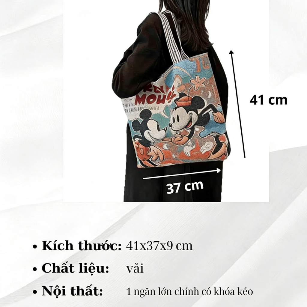 TÚI TOTE THỔ CẨM MISS BUNNY – PHONG CÁCH VINTAGE, ĐỰNG CẢ THẾ GIỚI!