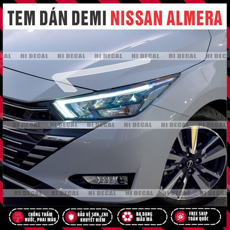 Nissan Almera Decal Dán Đèn Nissan Almera – Tem Dán Đổi Màu Đèn Ô Tô Almera  Chống Xước, Dễ Dán