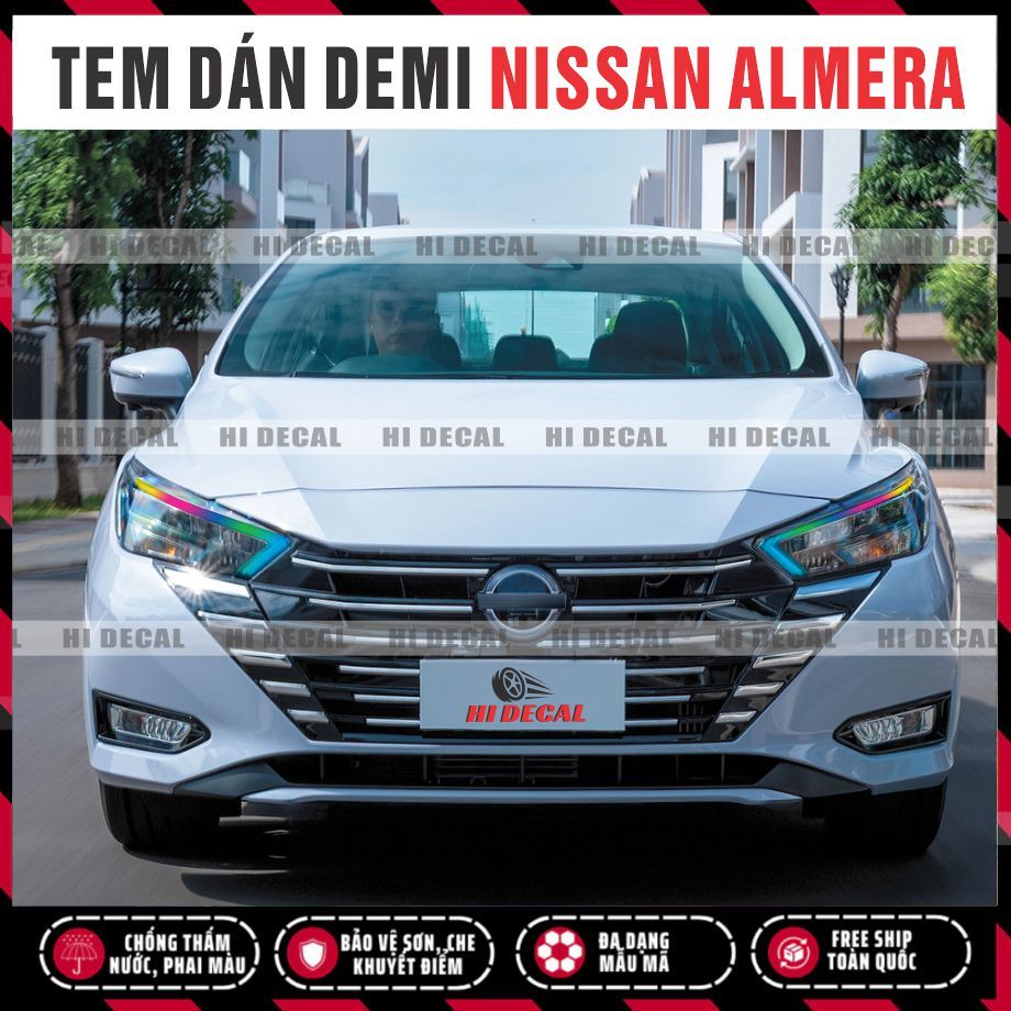 Nissan Almera Decal Dán Đèn Nissan Almera – Tem Dán Đổi Màu Đèn Ô Tô Almera  Chống Xước, Dễ Dán