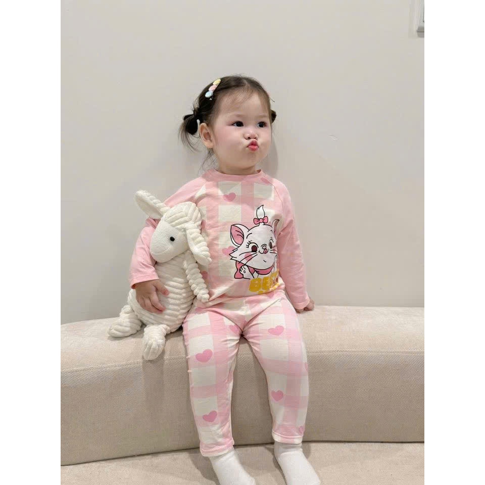 ( COMBO 1-2 BỘ ) BỘ BÉ GÁI SZ 10 - 32 KG CHẤT TĂM GÂN MỀM MÁT MẪU DA BÁO 2 MÀU CHO CÁC MOM LỰA CHỌN