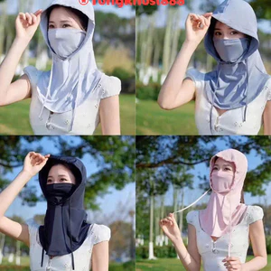 Mũ chống nắng kèm khẩu trang vải thun lạnh mát cho mùa Hè, mũ ninja che kín mặt chống tia UV MN2