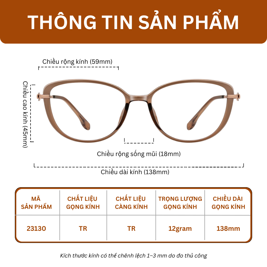 Kính Mắt Thời Trang MOCO 23130 Form Mắt Mèo Hottrend, Chống Ánh Sáng Xanh, Lắp Tròng Cận Đeo Gọn Mặt