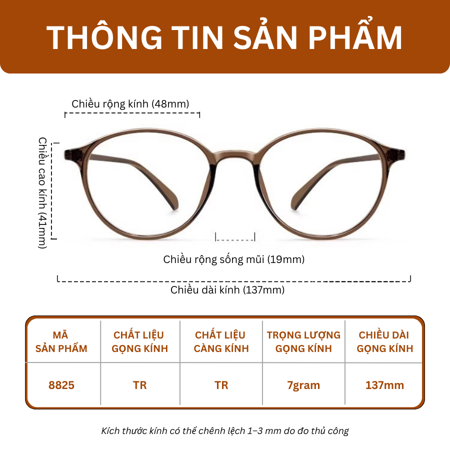 Kính Mắt Thời Trang Nữ MOCO 8825 Chống Ánh Sáng Xanh, Gọng Tròn Nhỏ Nhẹ, Phù Hợp Mọi Dáng Mặt